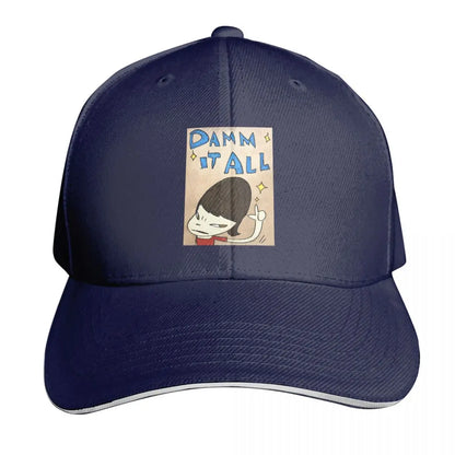 Yoshitomo Nara Damm It All Cartoon Cap Fashion Casual Baseball Caps