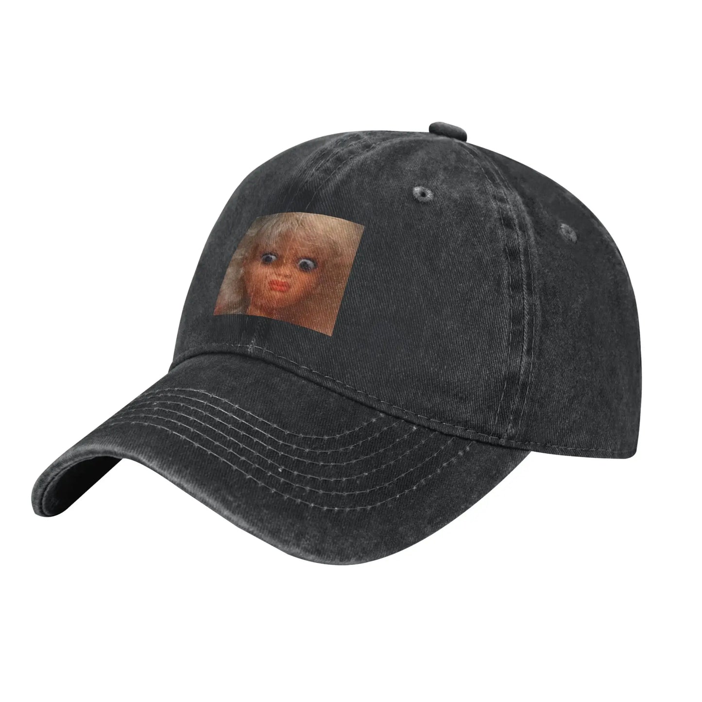 Disgusting Doll Face Meme Baseball Cap