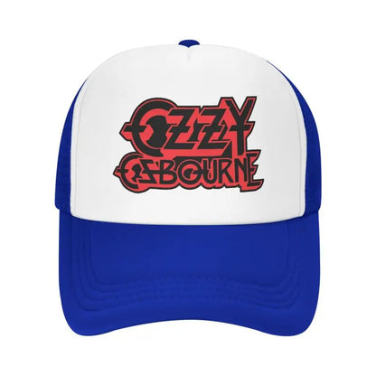 Custom Ozzy Osbourne Metal Hard Rock Print Mesh Baseball Cap