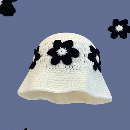 Autumn New Crochet Korean Handmade Bucket Hat Women