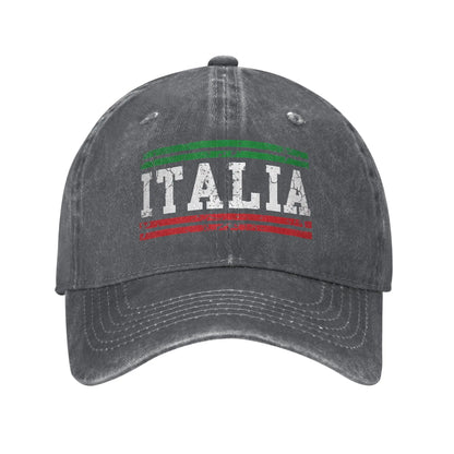Italia Flag Italy Italian Vintage Distressed Sun Baseball Cap