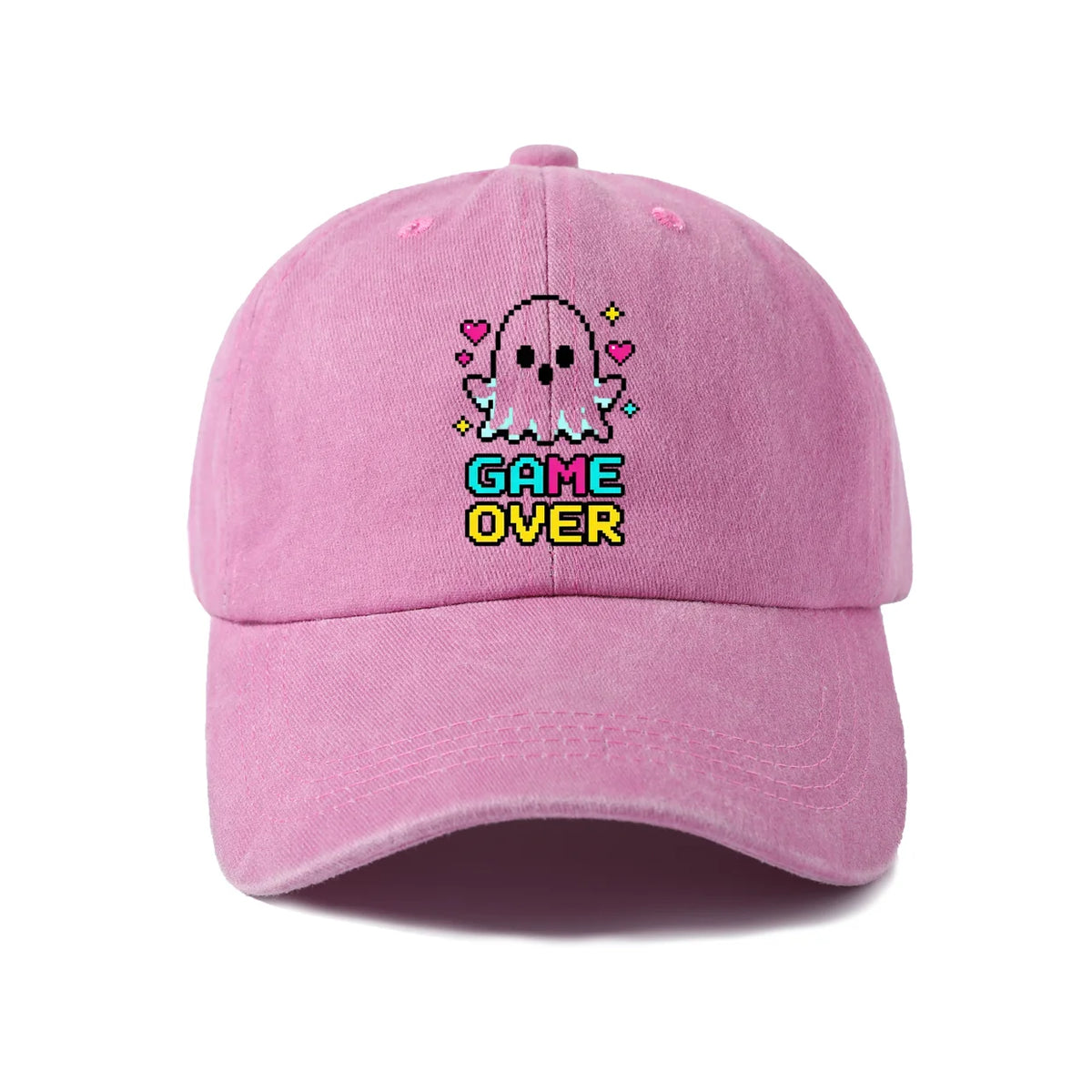 Game Over Black Cat Graphic Baseball Cap