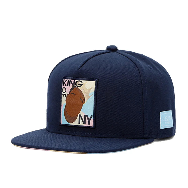 New Head Alphabet Cool Man Embroidered Snapback HipHop