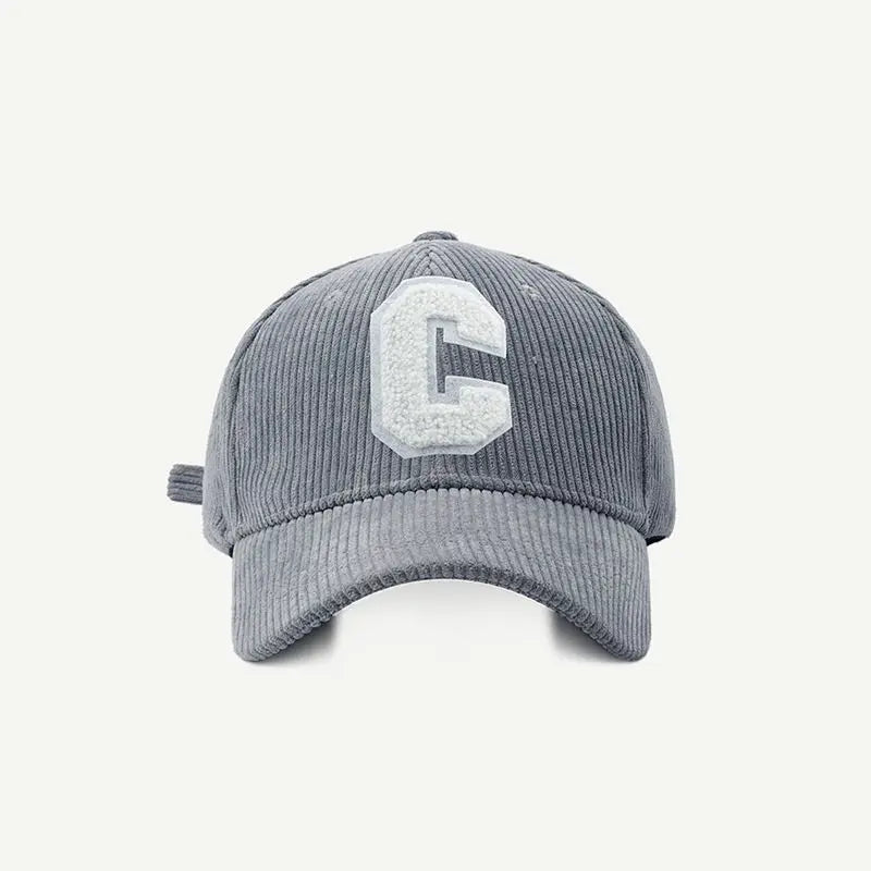 New Corduroy Baseball Cap Ladirs Fashion C Letter Baseball Caps