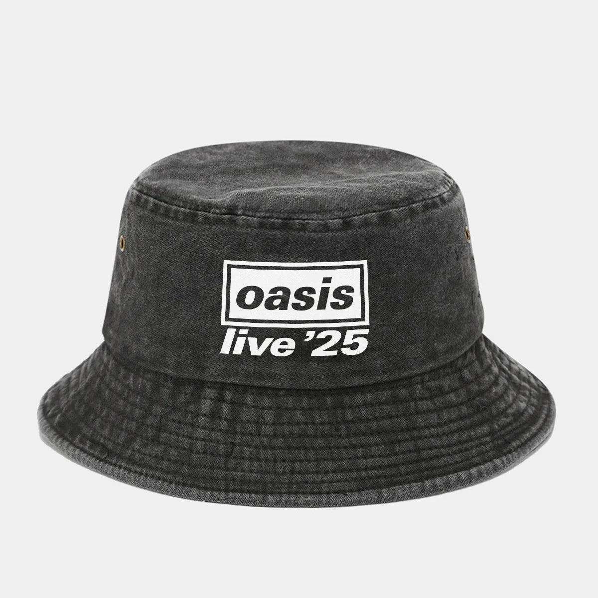 OASIS Printed Washed Bucket Hat Men Women Party Music