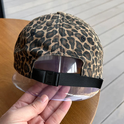 Retro Leopard Print Fisherman Hat Baseball Cap