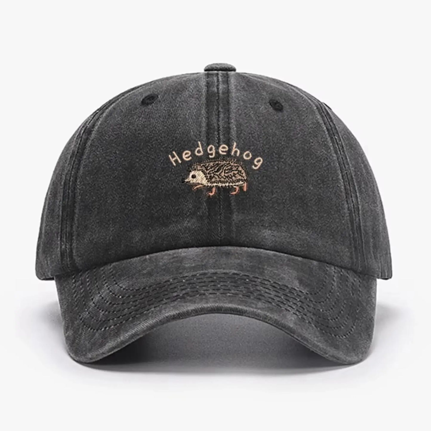 Embroidered Mini Hedgehog Vintage Baseball Caps For Men Women