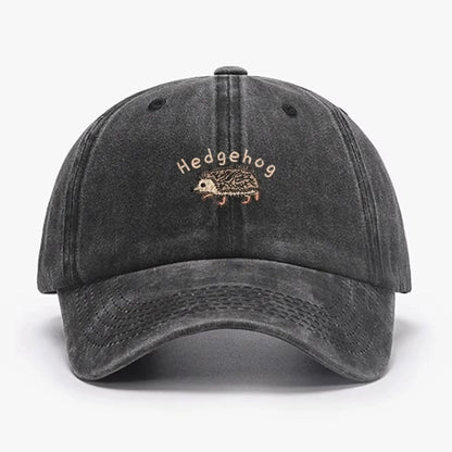 Embroidered Mini Hedgehog Vintage Baseball Caps For Men Women