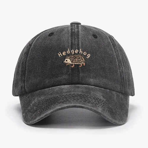 Embroidered Mini Hedgehog Vintage Baseball Caps For Men Women