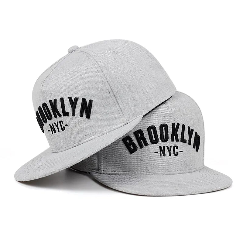 Unisex Brooklyn Letter Embroidery Hip-hop Hats Snapback Caps Baseball Caps Sunscreen Hat