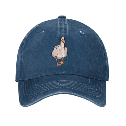 Summer Funny Middle Finger Duck Baseball Cap
