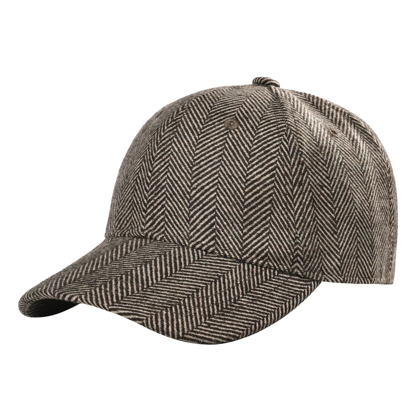 Wool Tweed Baseball Cap Casual Style Soft Unstructured Hat
