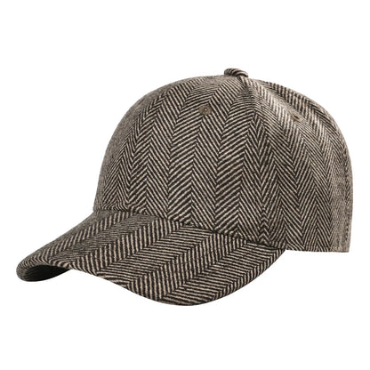 Wool Tweed Baseball Cap Casual Style Soft Unstructured Hat