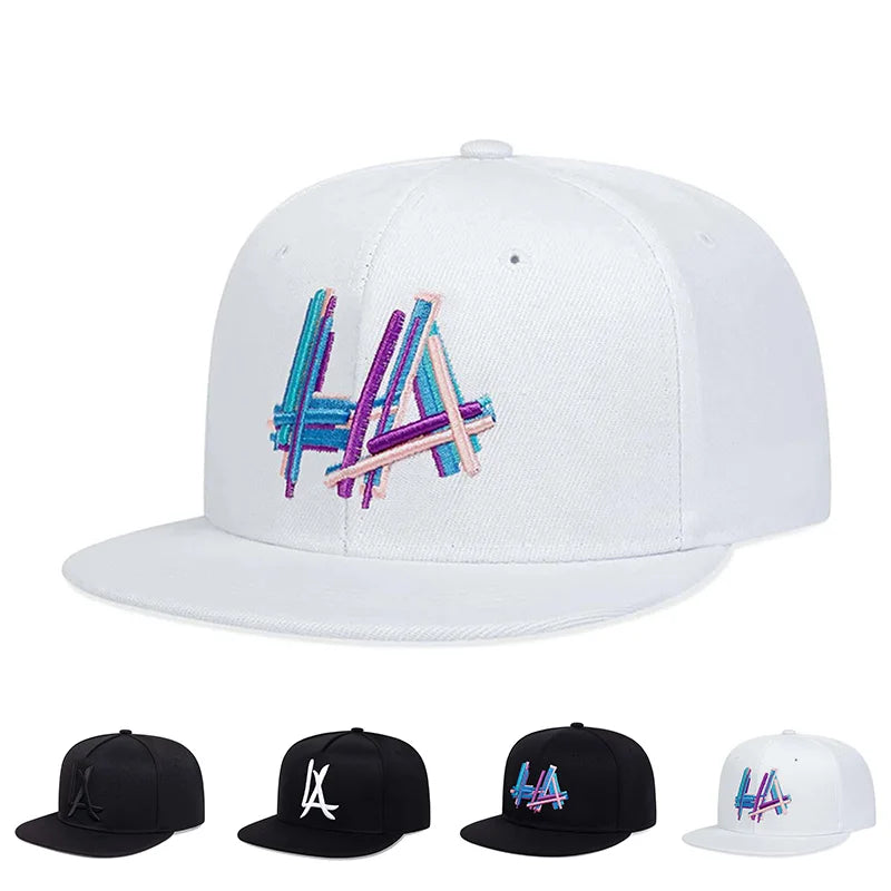 Unisex Letter Embroidery Hip-hop Hats Snapback Cap
