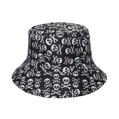 Fashionable Ghost Head Hole Head  Fisherman Hat Bucket Hat