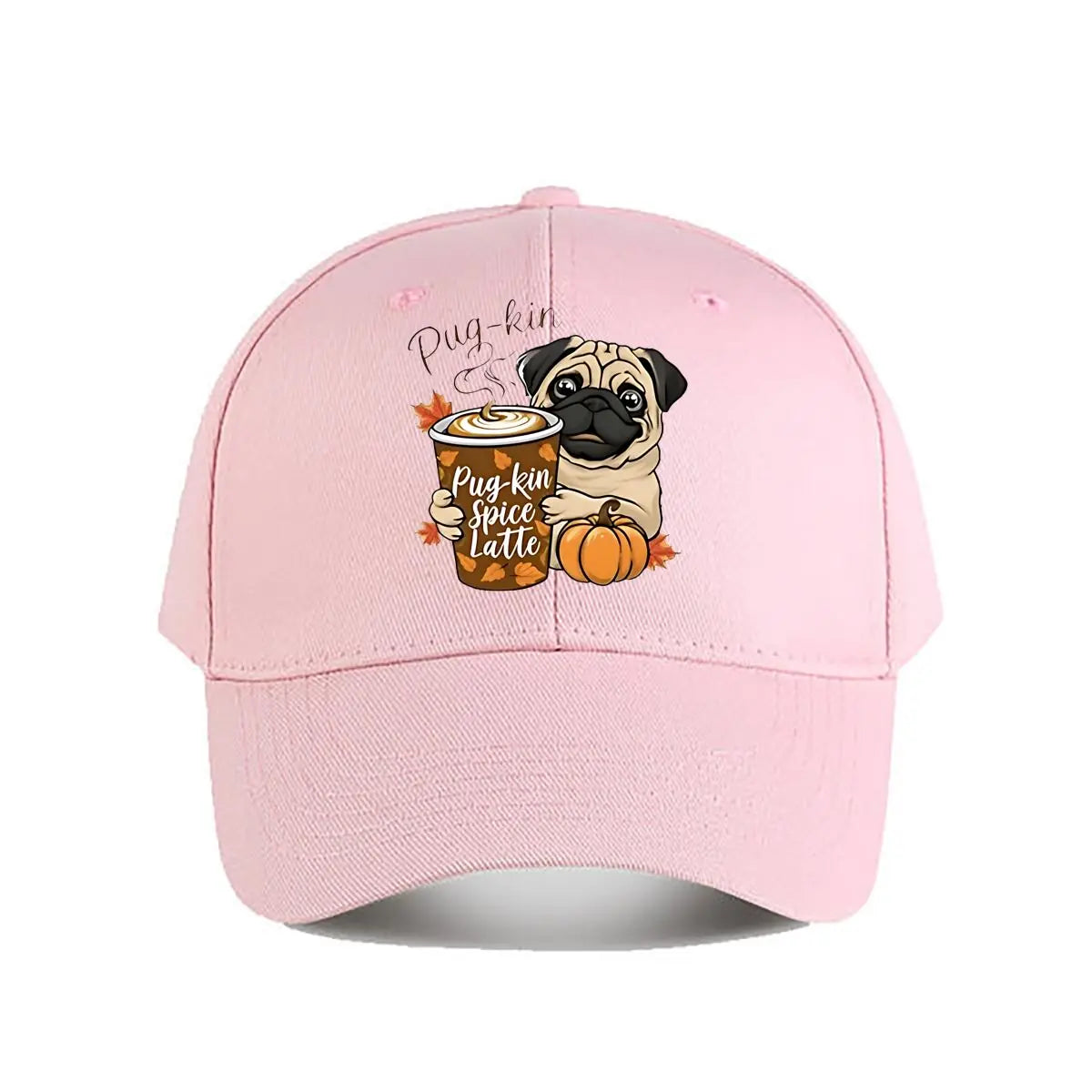 Pug Pumpkin Spice Latte Baseball Cap