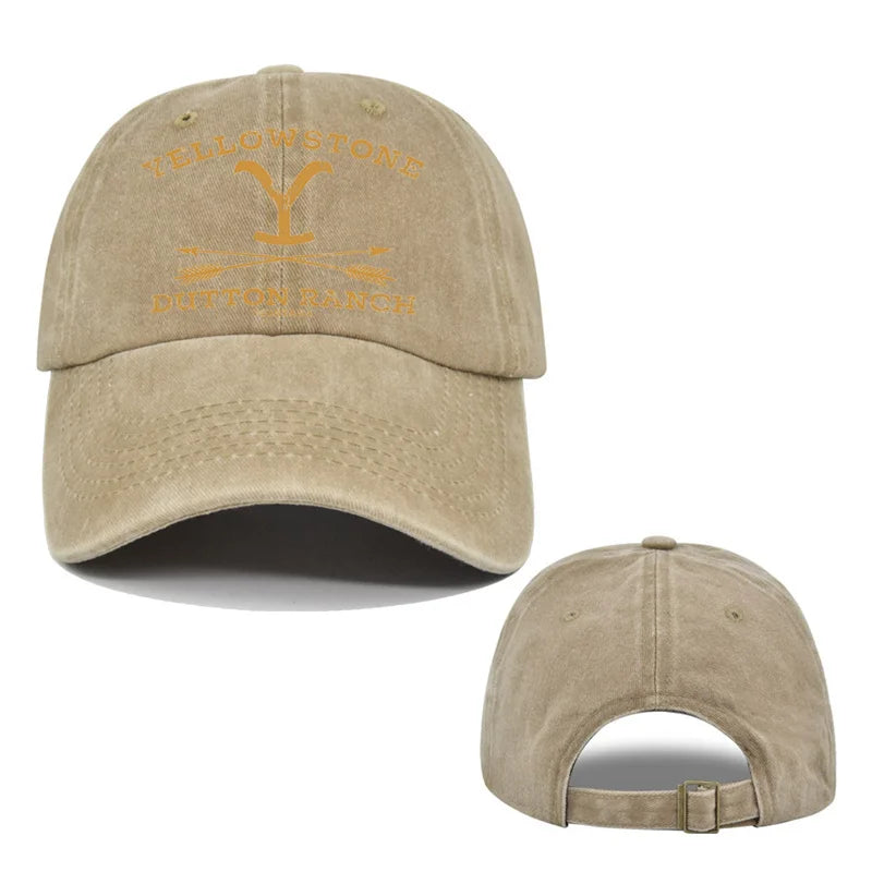 1pc Outdoor Yellowstone Dutton Ranch Hat Cross Ponytail Baseball Cap