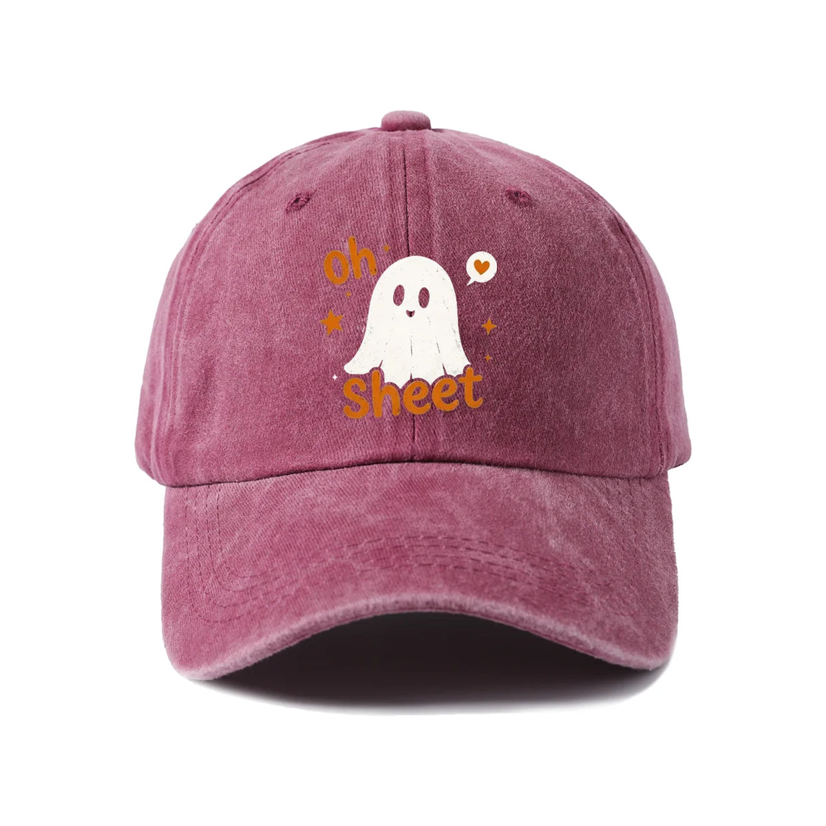 Funny Oh Sheet Ghost Graphic Baseball Cap