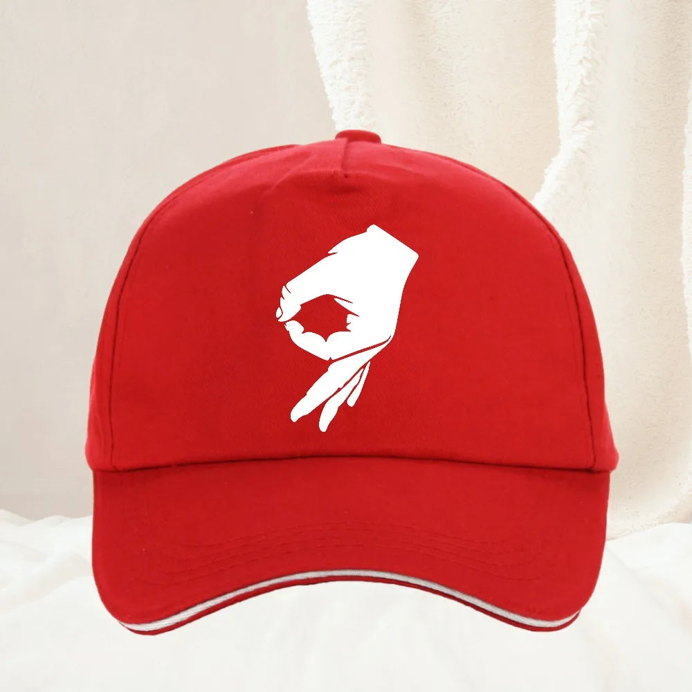 HOT SALE You Looked Made You Look Circle Finger Game Ok Hand Prank Baseball Cap