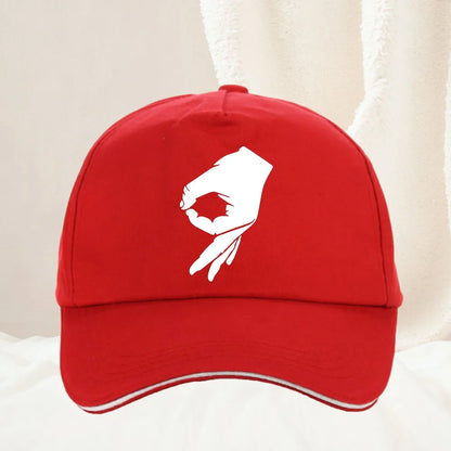 HOT SALE You Looked Made You Look Circle Finger Game Ok Hand Prank Baseball Cap