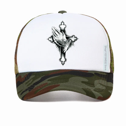 Christian Prayer Jesus Mesh Baseball Cap