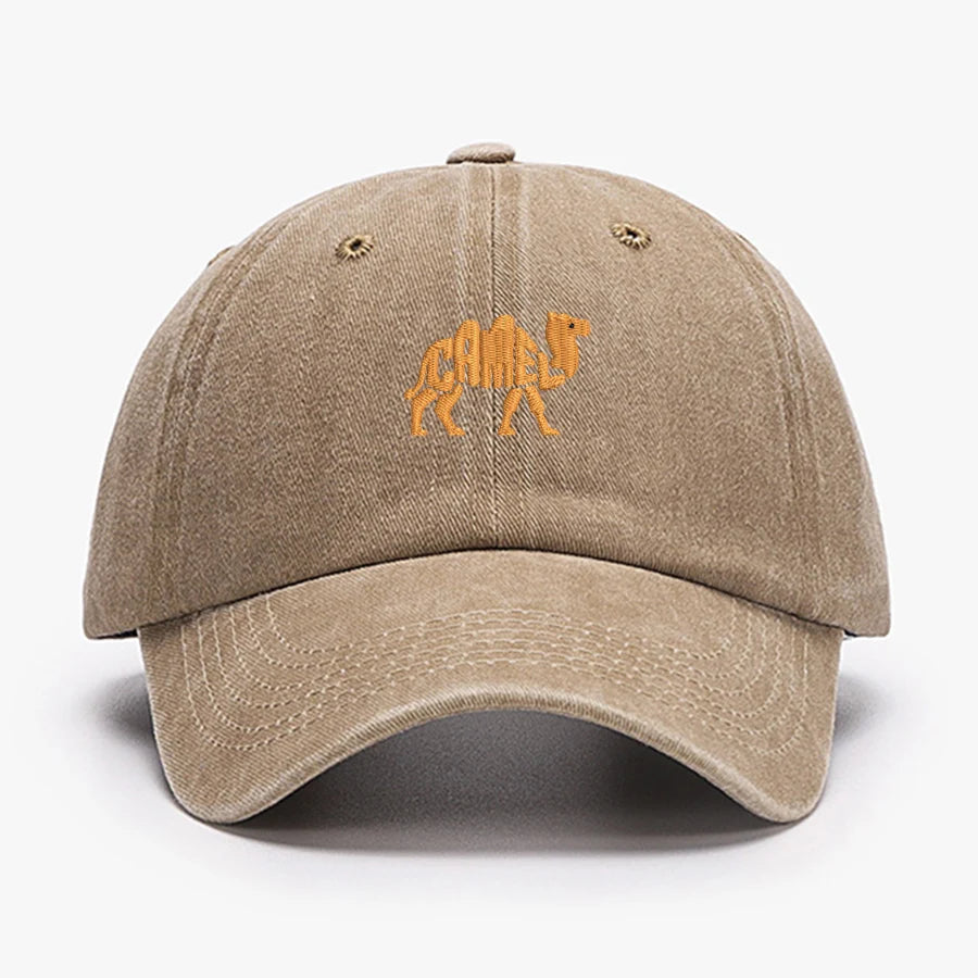 Embroidered Camel Cotton Baseball Caps Vintage Men Women