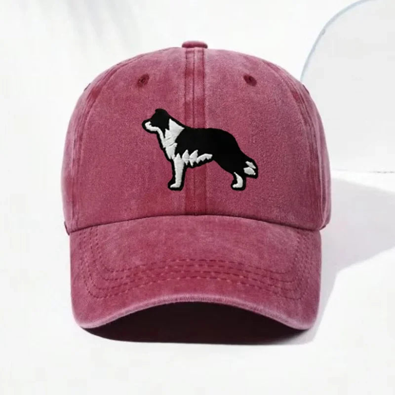 Border Collie Embroidered Baseball Cap