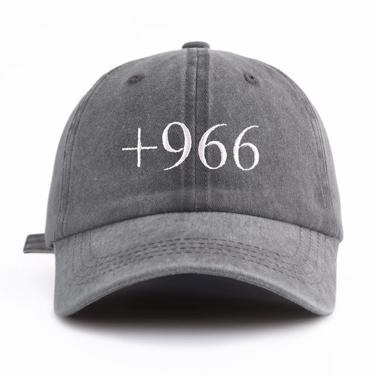 +966 Embroidery Washed Baseball Cap