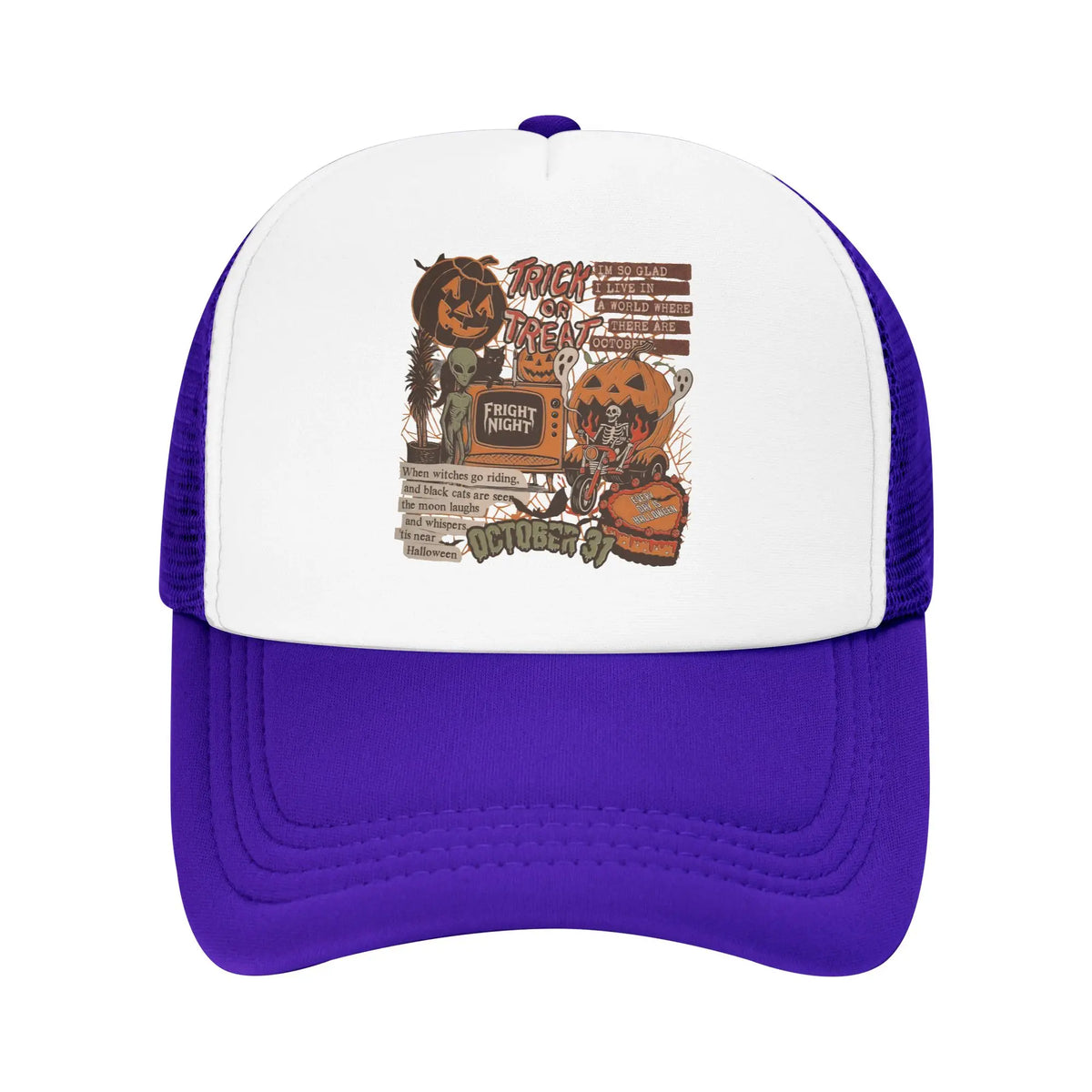Spooky Ghost Mesh Baseball Caps