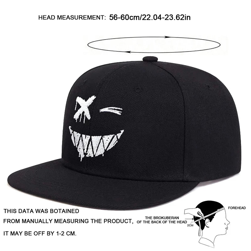 Unisex Personality Embroidery Hip-hop Hats Baseball Caps Sunscreen Hat Snapback Caps