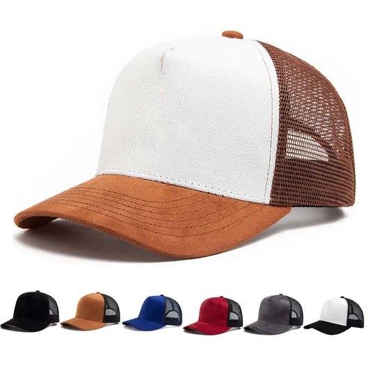 Personality Hot selling 5 panel Mesh Suede