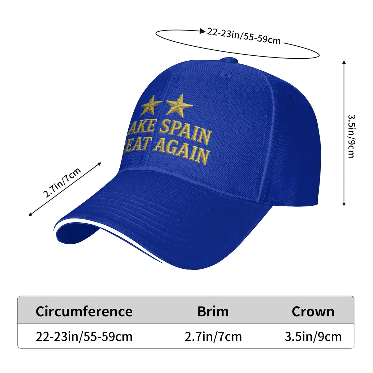 Make Spain Great Again Two Stars Casual Baseball Cap