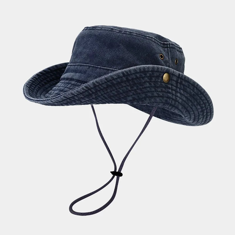 Bucket Hat for Men Pure Cotton Panama Fisherman