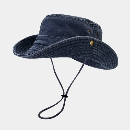 Bucket Hat for Men Pure Cotton Panama Fisherman