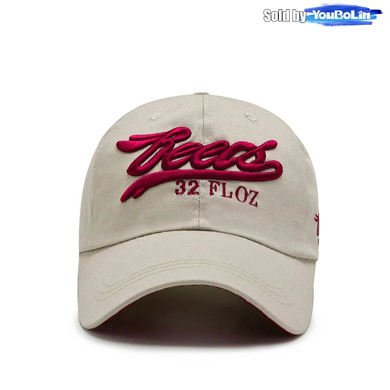 Letters 3D Embroidery Cotton Adjustable Baseball Cap
