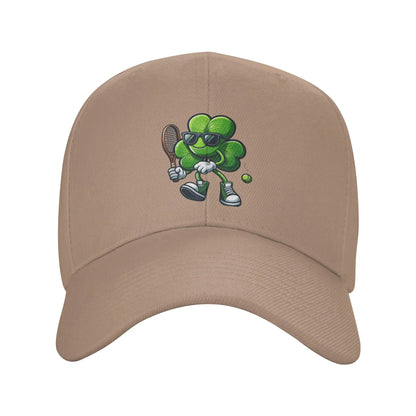 Tennis Player St Patricks Day Shamrock Clover Irish Prid Sun Baseball Cap