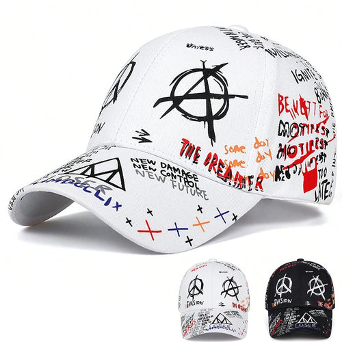 Unisex Colorful Eye Graffiti Print Baseball Caps