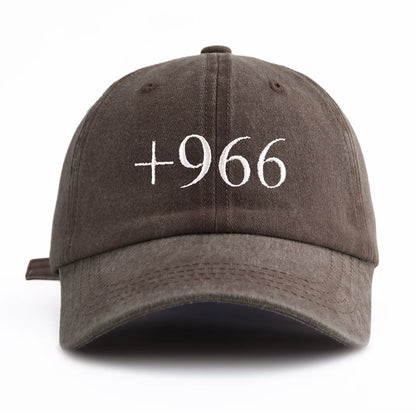 +966 Embroidery Washed Baseball Cap