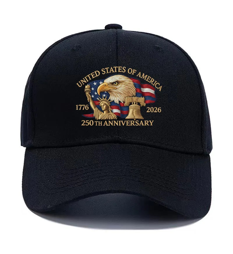 Usa 250th Anniversary Hat Adjustable Eagle Flag Bell Cap Baseball Hat