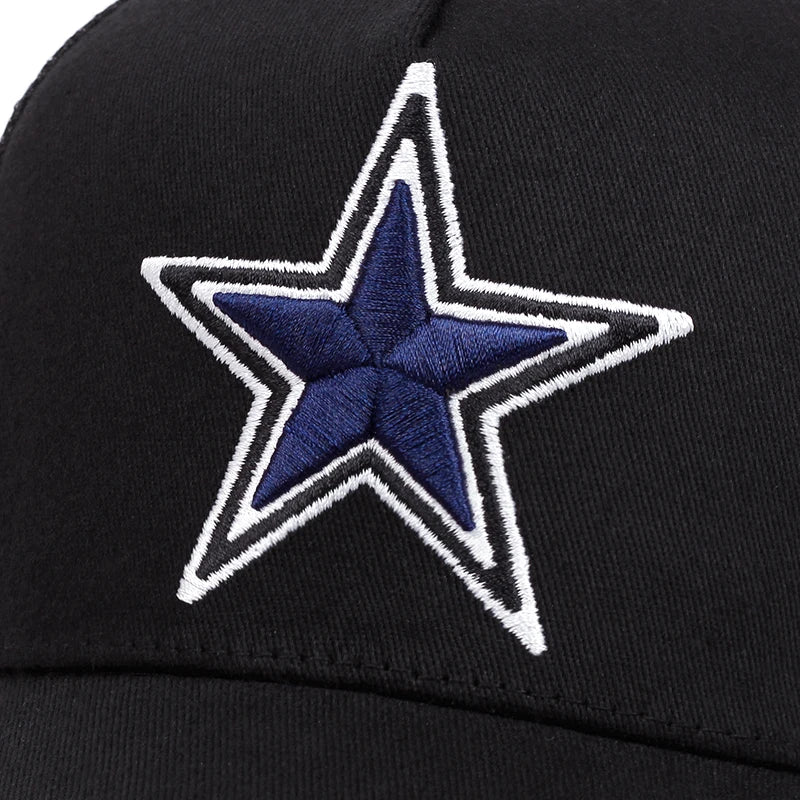 Simple Symbol Five-Pointed Star Embroidery Baseball Cap