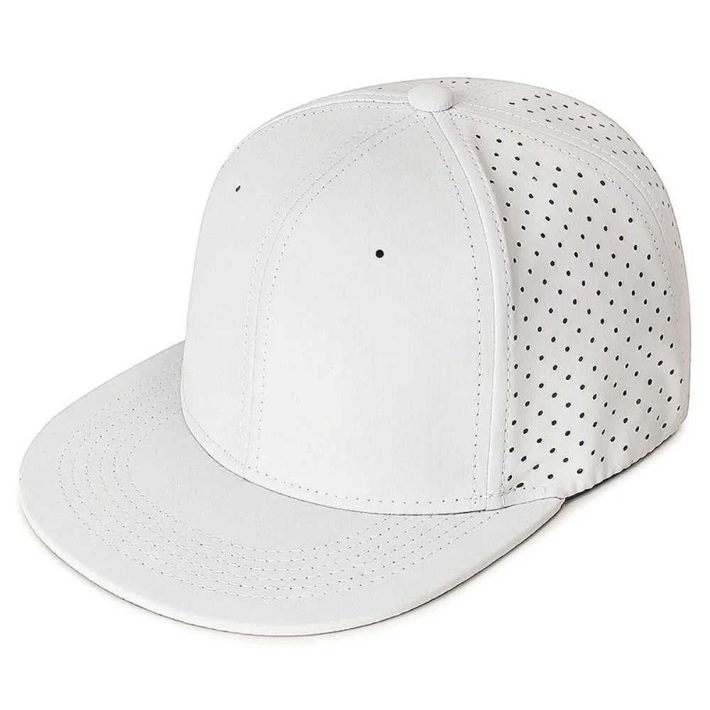 High Quality Full Closed Mens Snaoback Cap Causal Solid Flat Brim