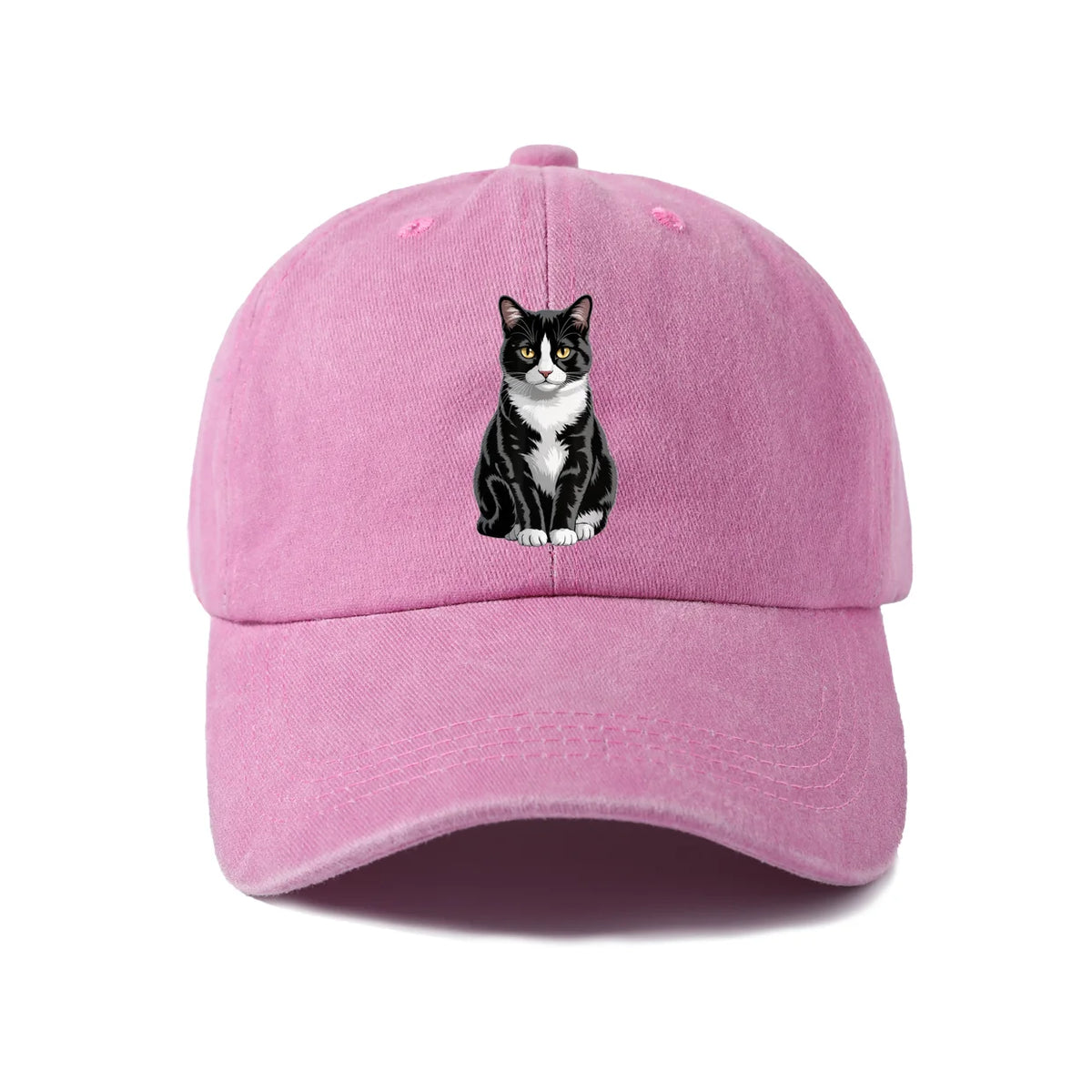 Tuxedo Cat Portrait Baseball Cap