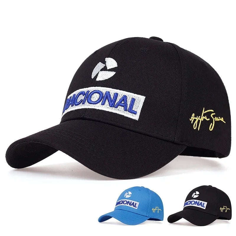 New Ayrton Senna Racer Fashion Letter Embroidery Hip-hop Hats Baseball Caps