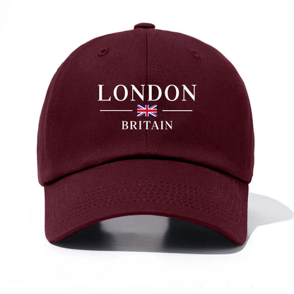 London Print Baseball Cap For Adults