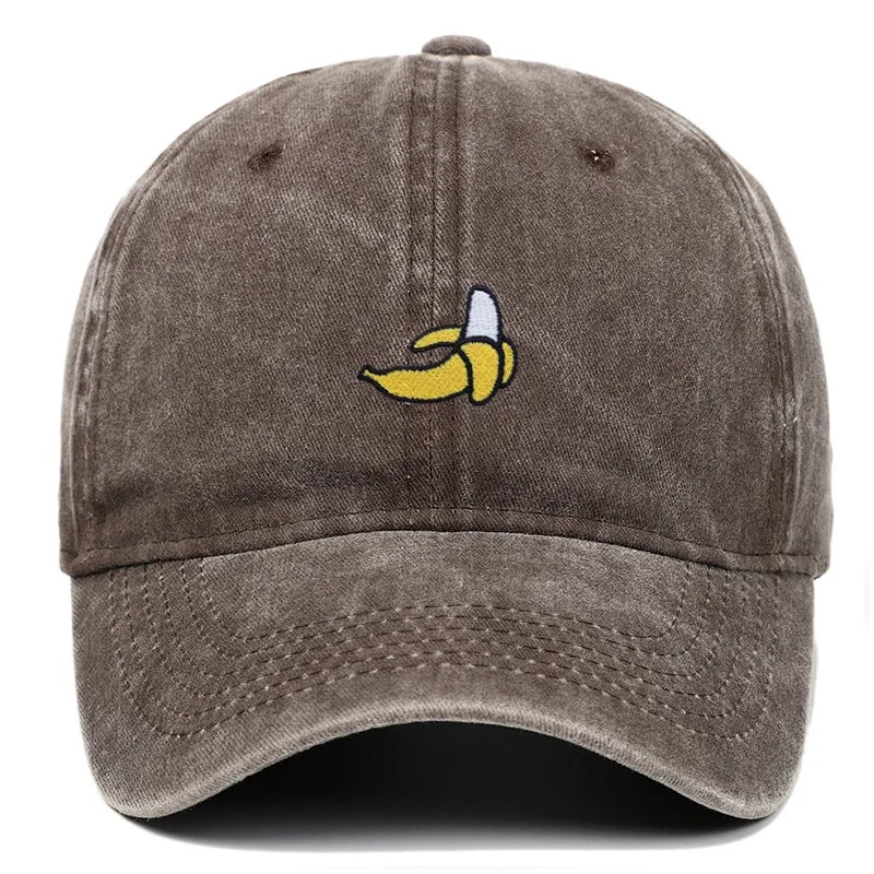 Banana Embroidered Baseball Hats For Men Women