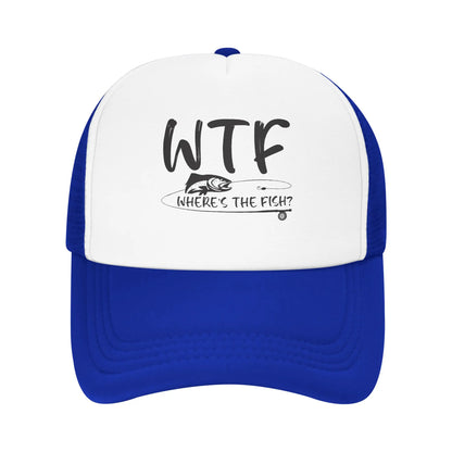 WTF Where's The Fish Print Baseball Cap For Men Women