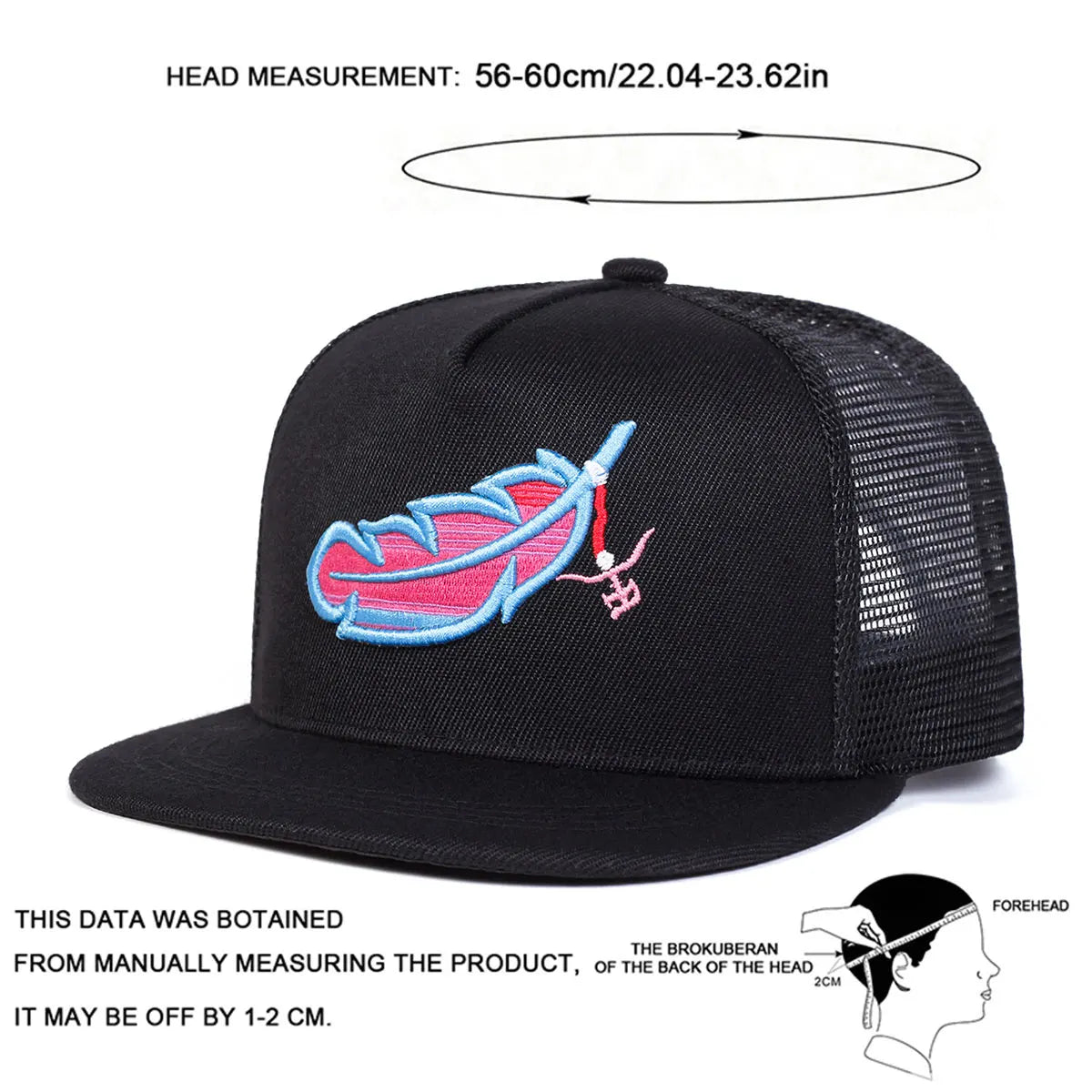 Unisex Colorful Feather Embroidery Hip-hop Snapback Caps