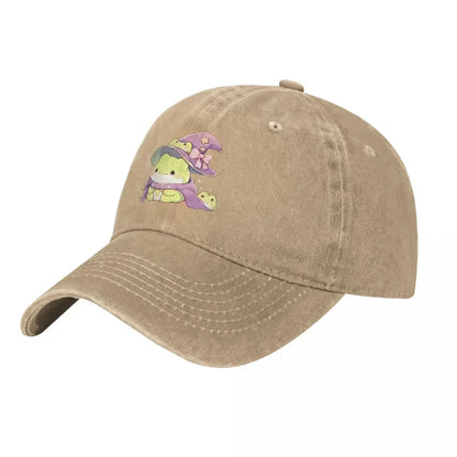 Cute Kawaii Froggy Frog Wizard Fashion Baseball Cap