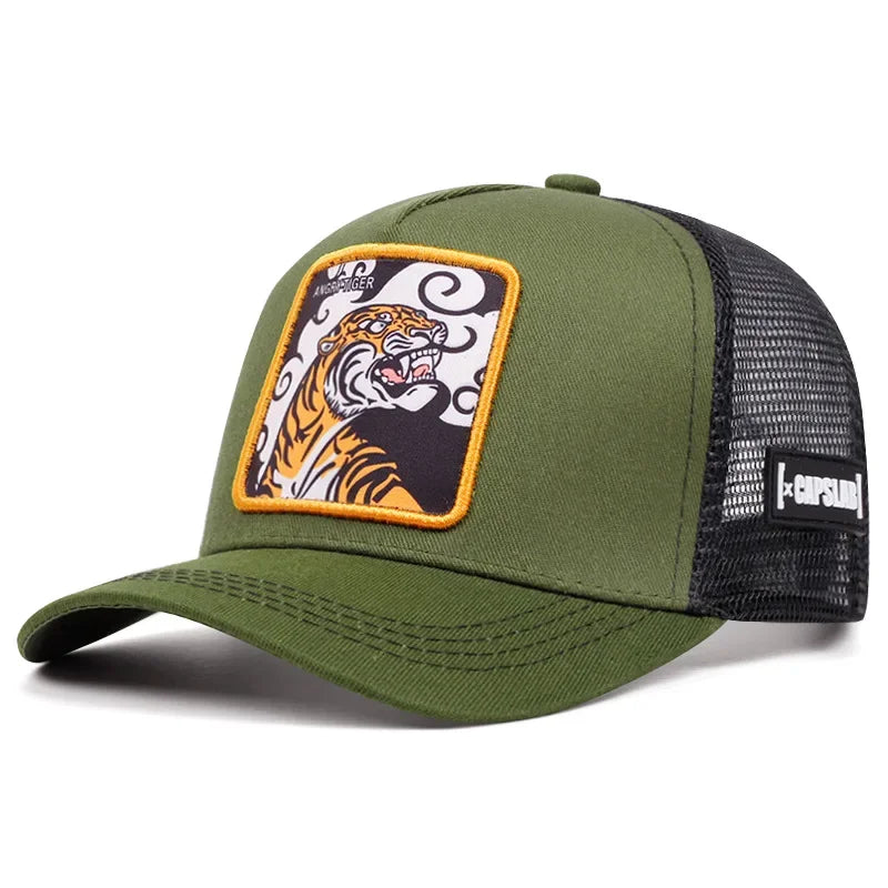Spring Summer Cartoon Animal Embroidery Baseball Cap For Men Women