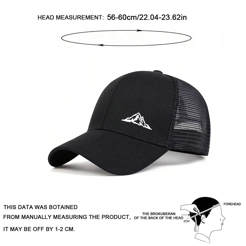 Unisex Mountain Range Embroidery Baseball Caps